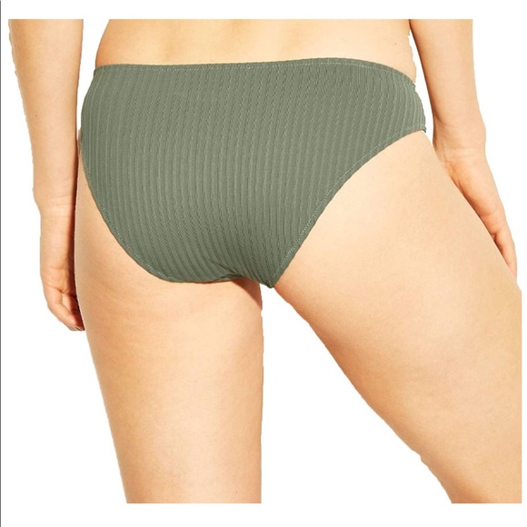NWOT SHADE & SHORE Olive Hipster Ribbed Bikini - Picture 9 of 9